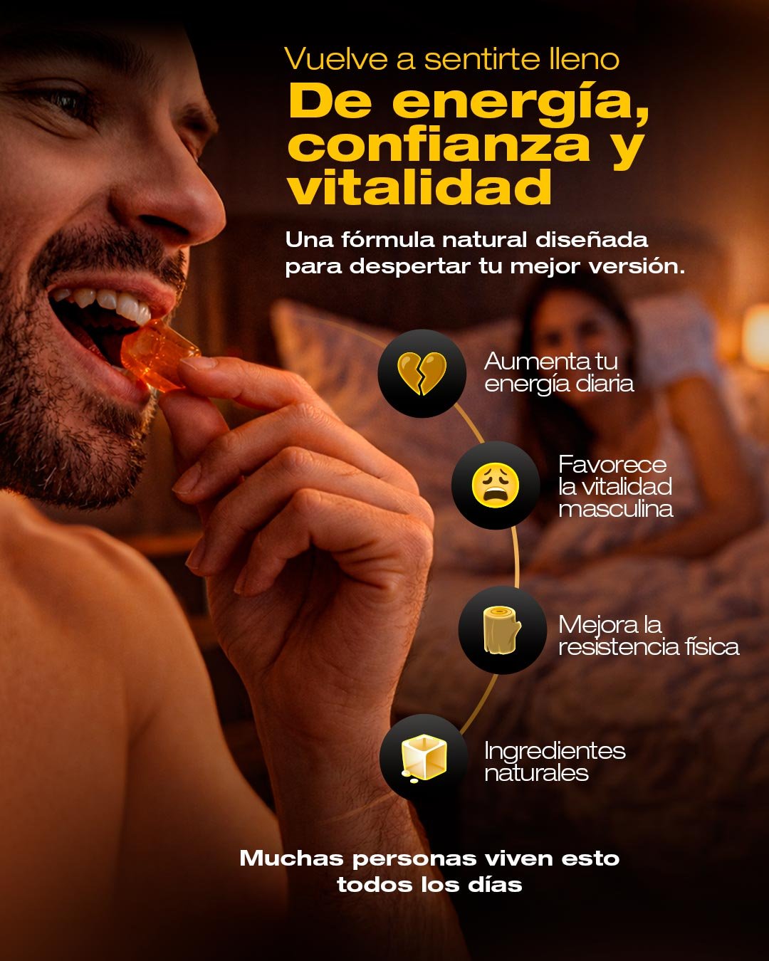 Persona con cansancio y baja energía durante el día